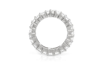 7.32 Carat Emerald Cut Diamond Eternity Band