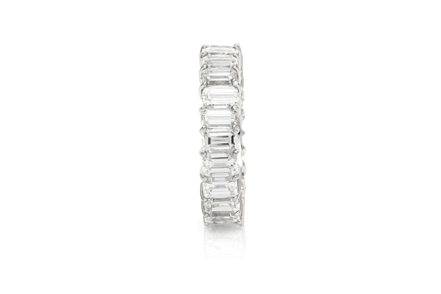 7.32 Carat Emerald Cut Diamond Eternity Band