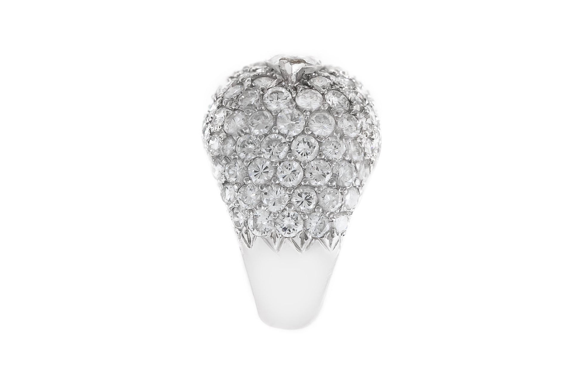 Vintage 1940s 6.68 Carat Diamond Domed Ring