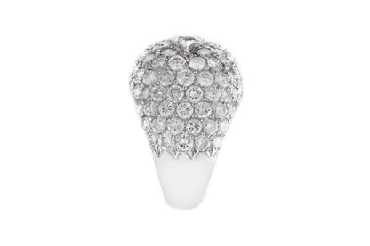 Vintage 1940s 6.68 Carat Diamond Domed Ring