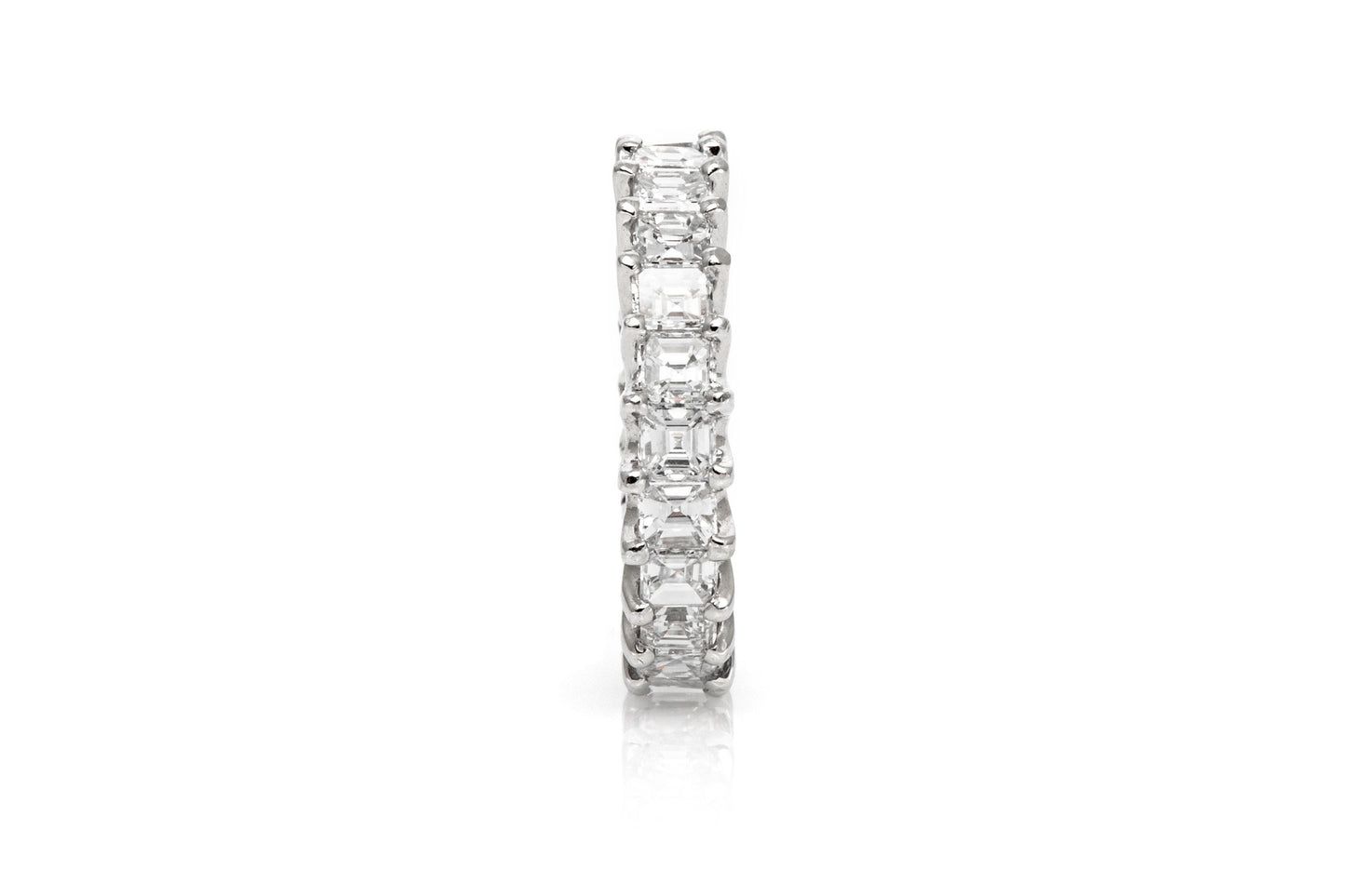 5.60 Carat Square Emerald Cut Diamond Eternity Band