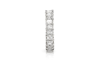 5.60 Carat Square Emerald Cut Diamond Eternity Band