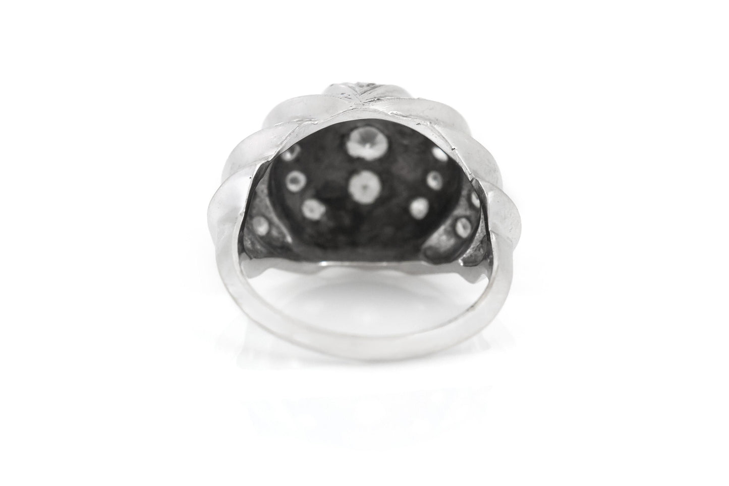 Vintage 1940s Retro 1.40 Carat Diamond Domed Ring