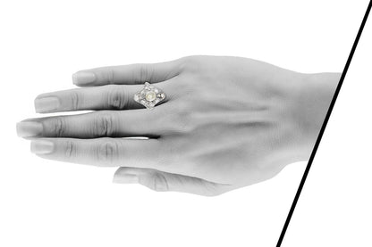 Antique Art Deco 1920s 1.50 Carat Old European Cut Diamond Dinner Ring