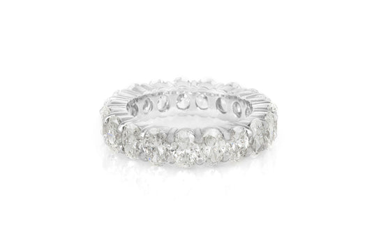 6.43 Carat Oval Cut Diamond Eternity Band