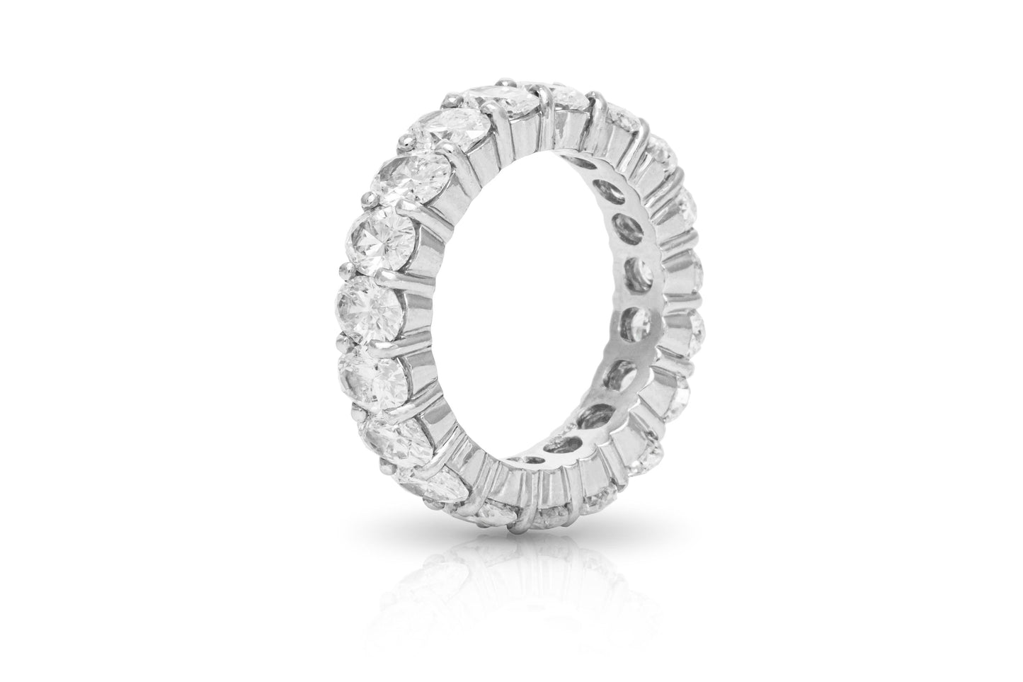 6.58 Carat Oval Cut Diamond Eternity Band