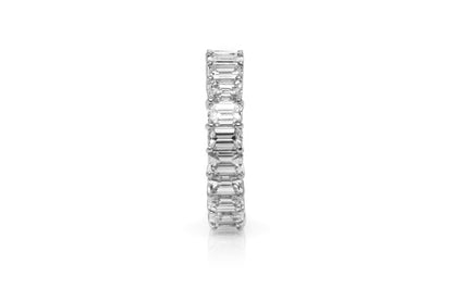 7.10 Carat Emerald Cut Diamond Eternity Band