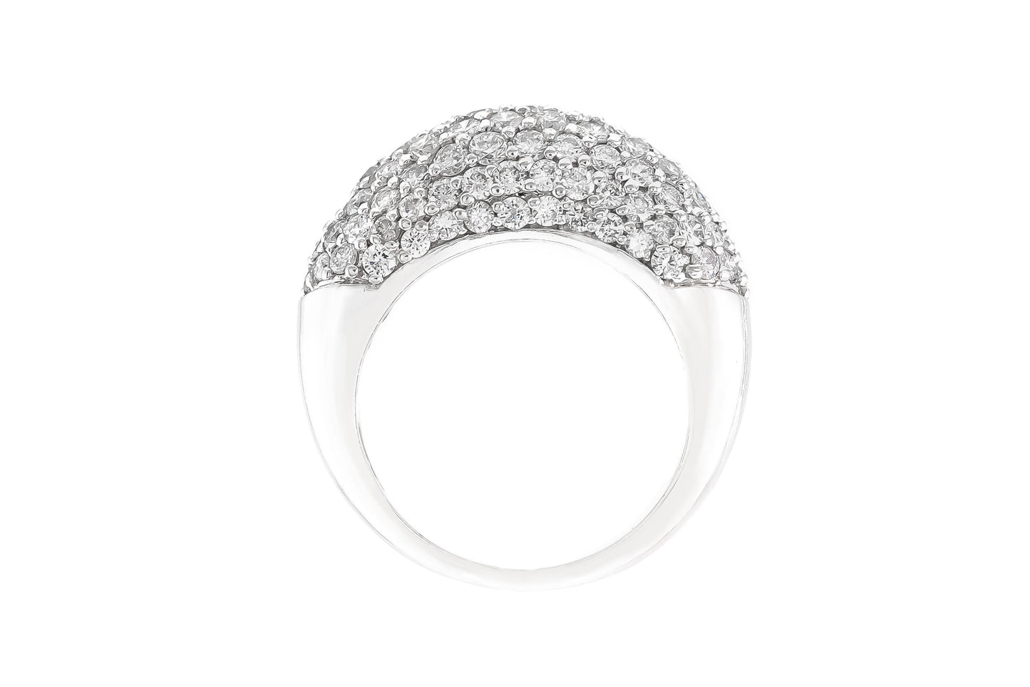 3.46 Carat Diamond Bombe Ring