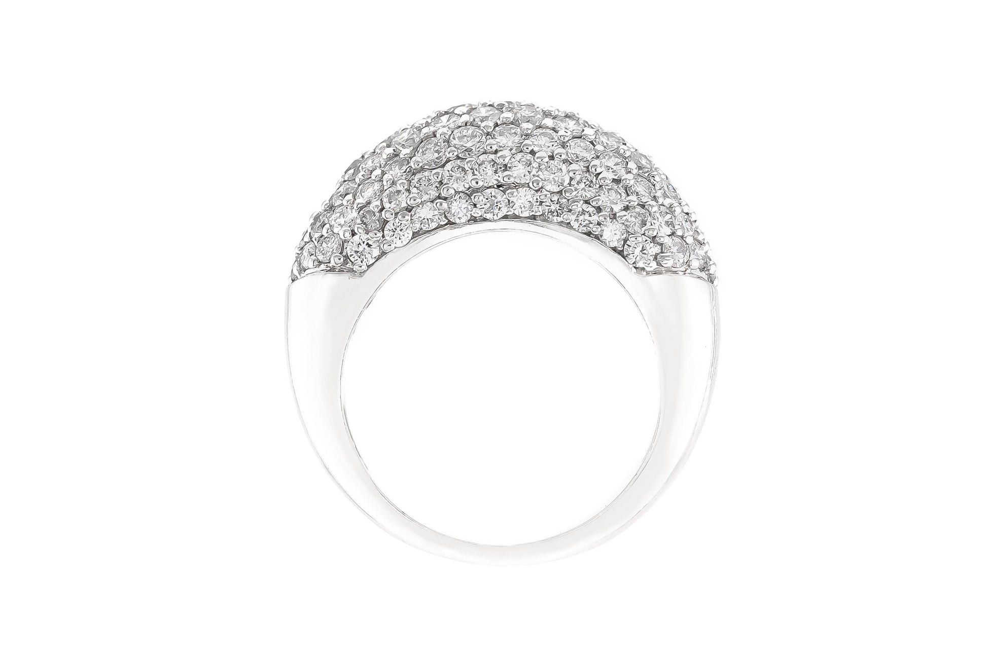 3.46 Carat Diamond Bombe Ring