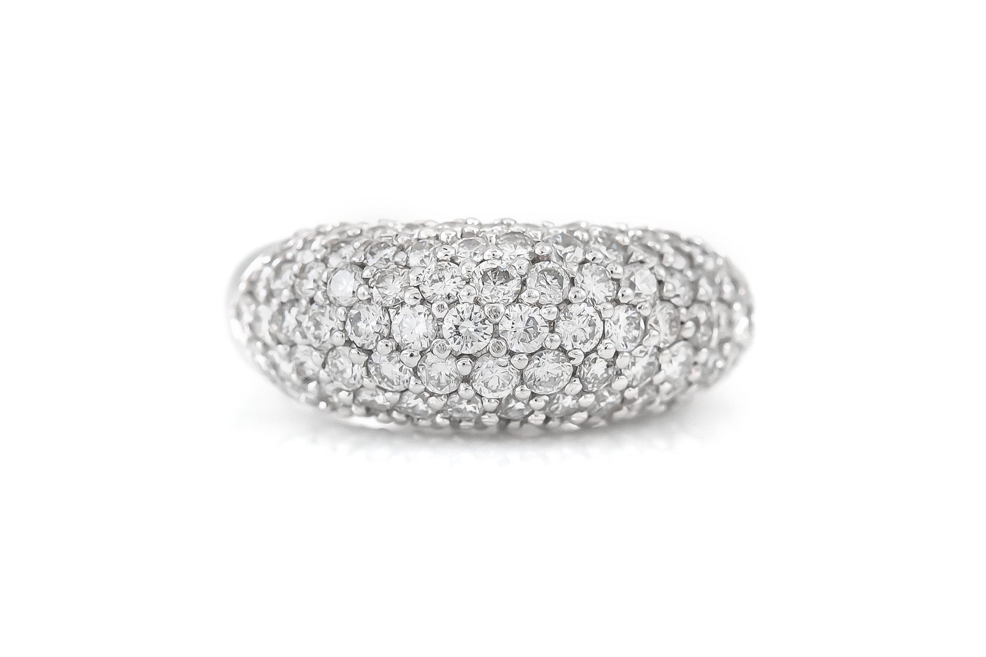 3.46 Carat Diamond Bombe Ring