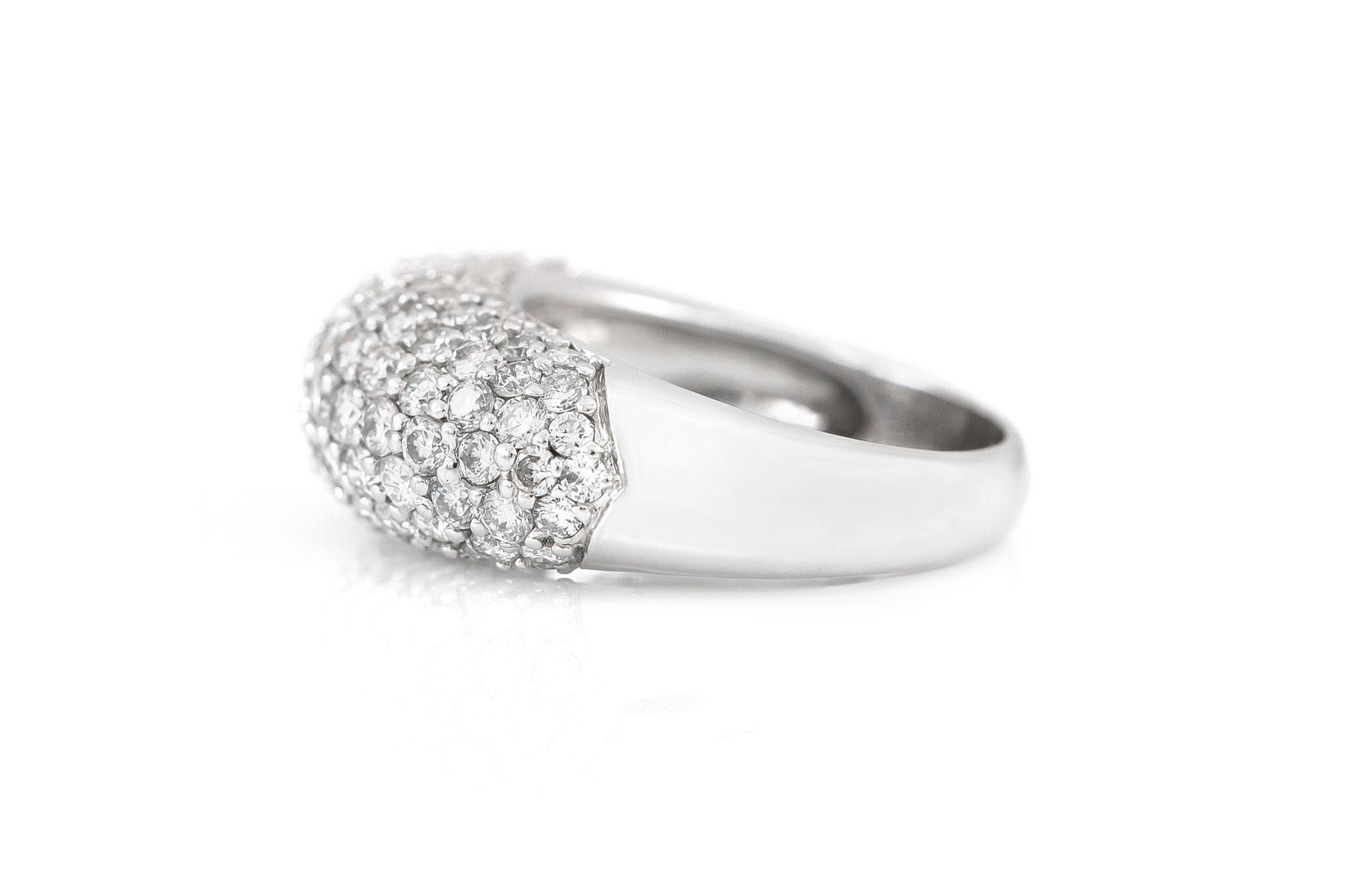 3.46 Carat Diamond Bombe Ring