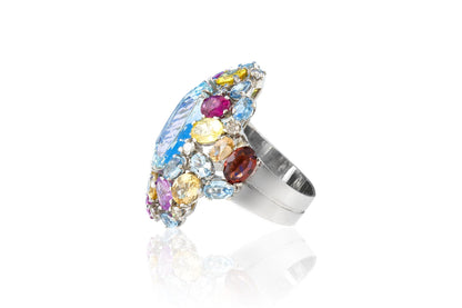 Vintage 1950s Multi-Gem Ring