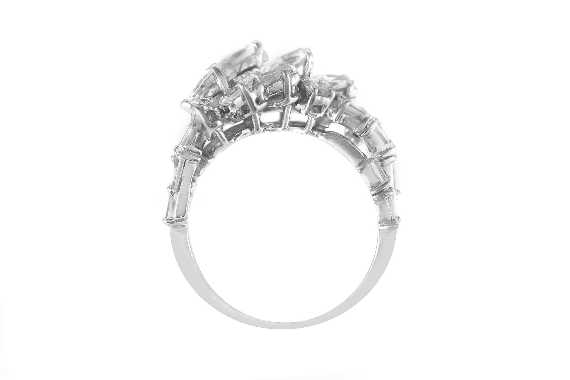 Vintage 1950s 2.00 Carat Mixed Cut Diamonds Ring