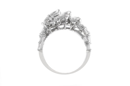Vintage 1950s 2.00 Carat Mixed Cut Diamonds Ring