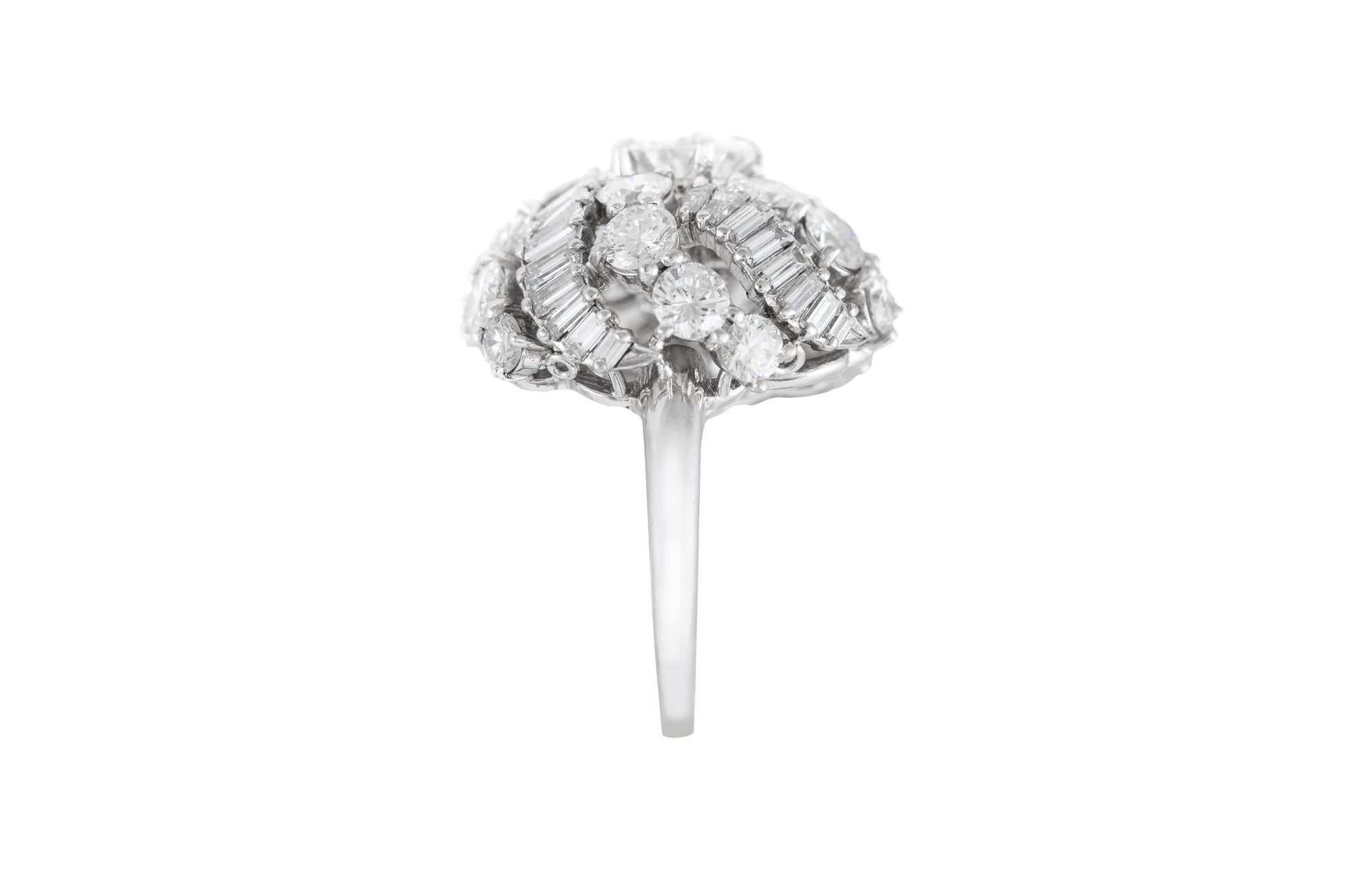 Vintage 1950s 6.00 Carat Diamond Domed Ring