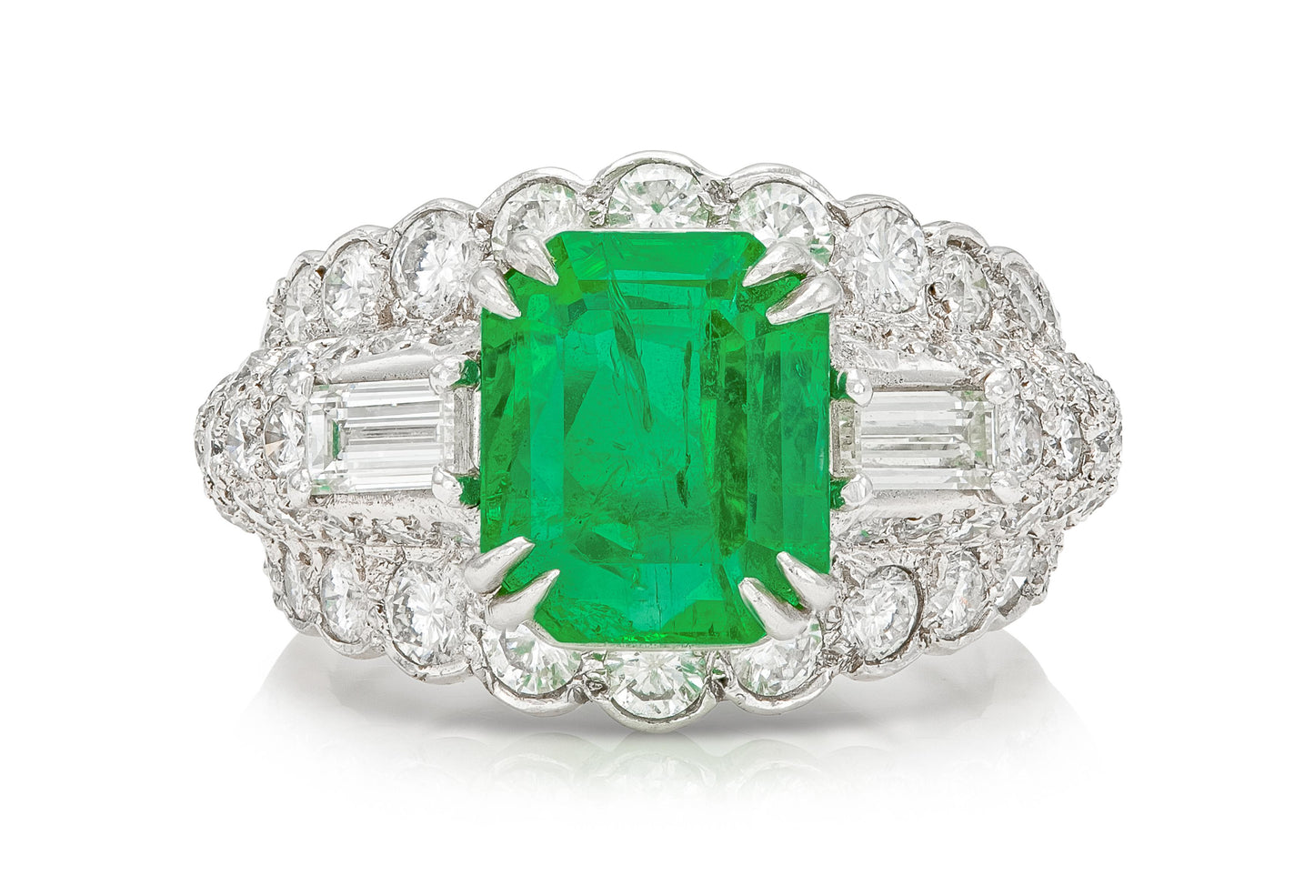 Vintage 1960s David Webb 6.00 Carat Emerald Ring