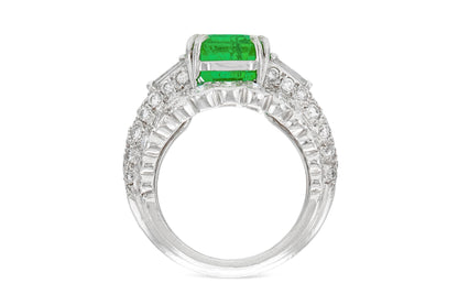 Vintage 1960s David Webb 6.00 Carat Emerald Ring