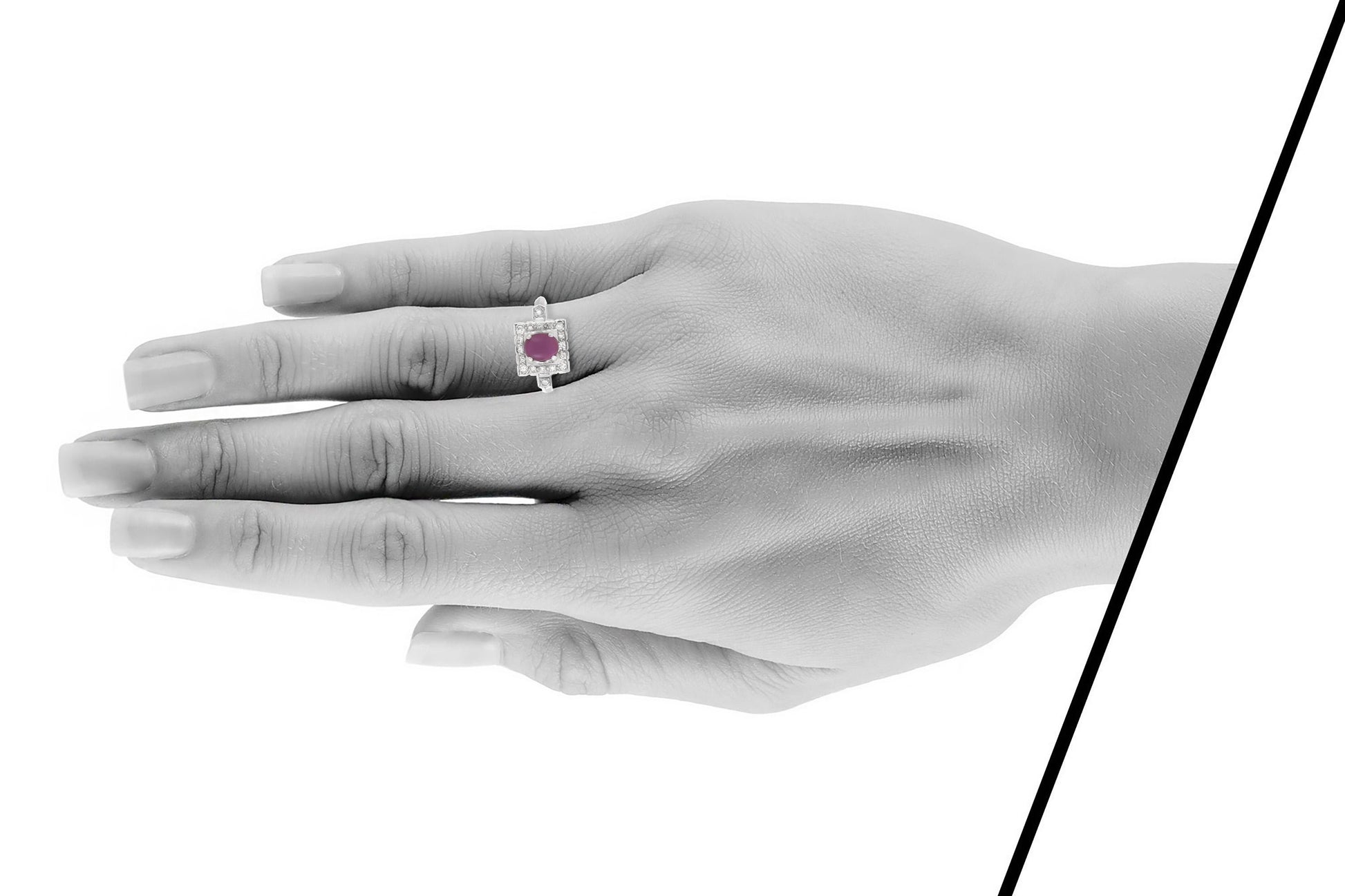 Antique Art Deco 1930s 1.50 Carat Star Ruby Ring with Diamonds