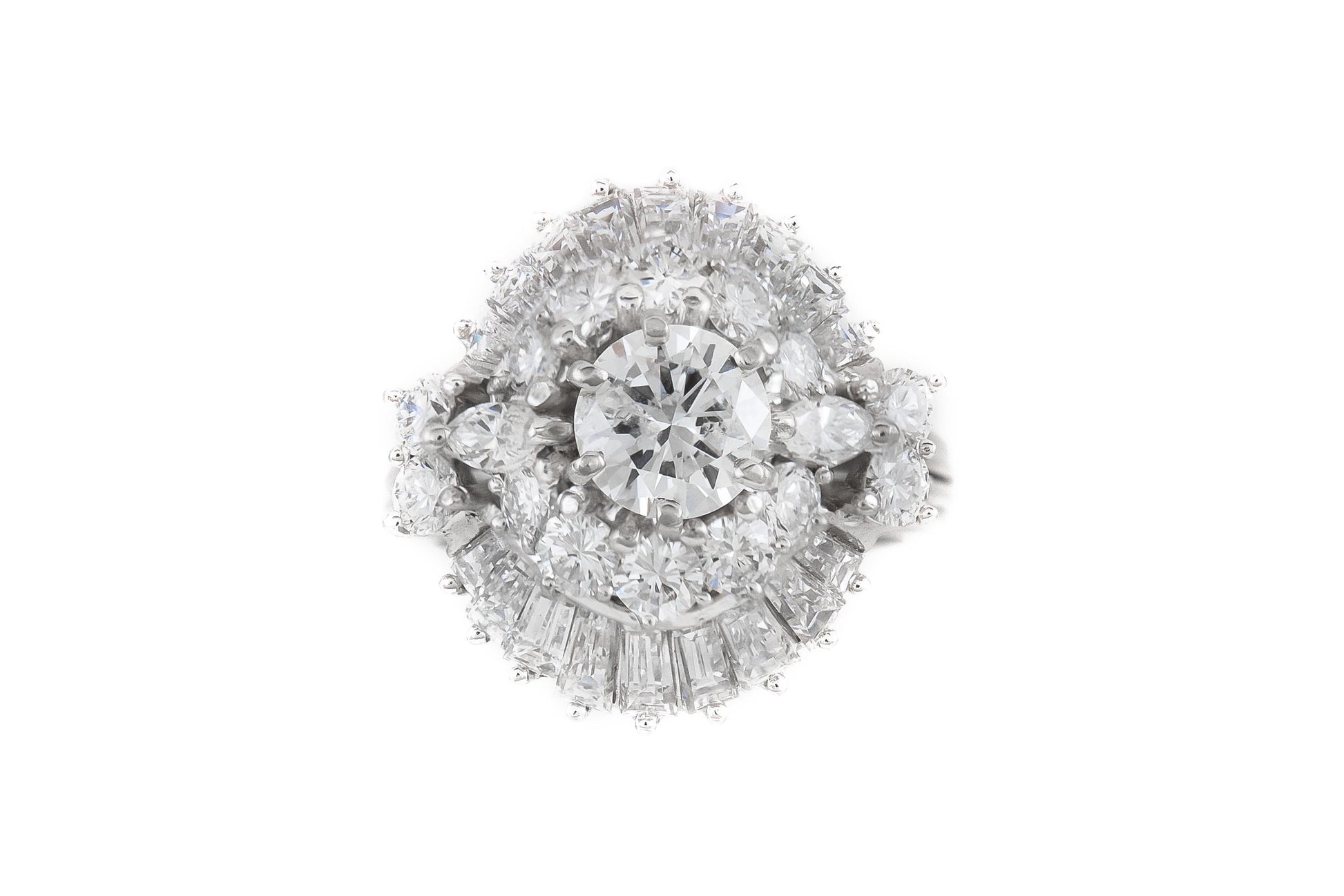 Vintage 1950s 4.70 Carat Diamond Ring