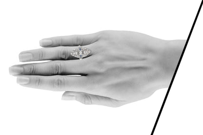 Antique Art Deco 1930s 1.00 Carat Diamond Openwork Dinner Ring