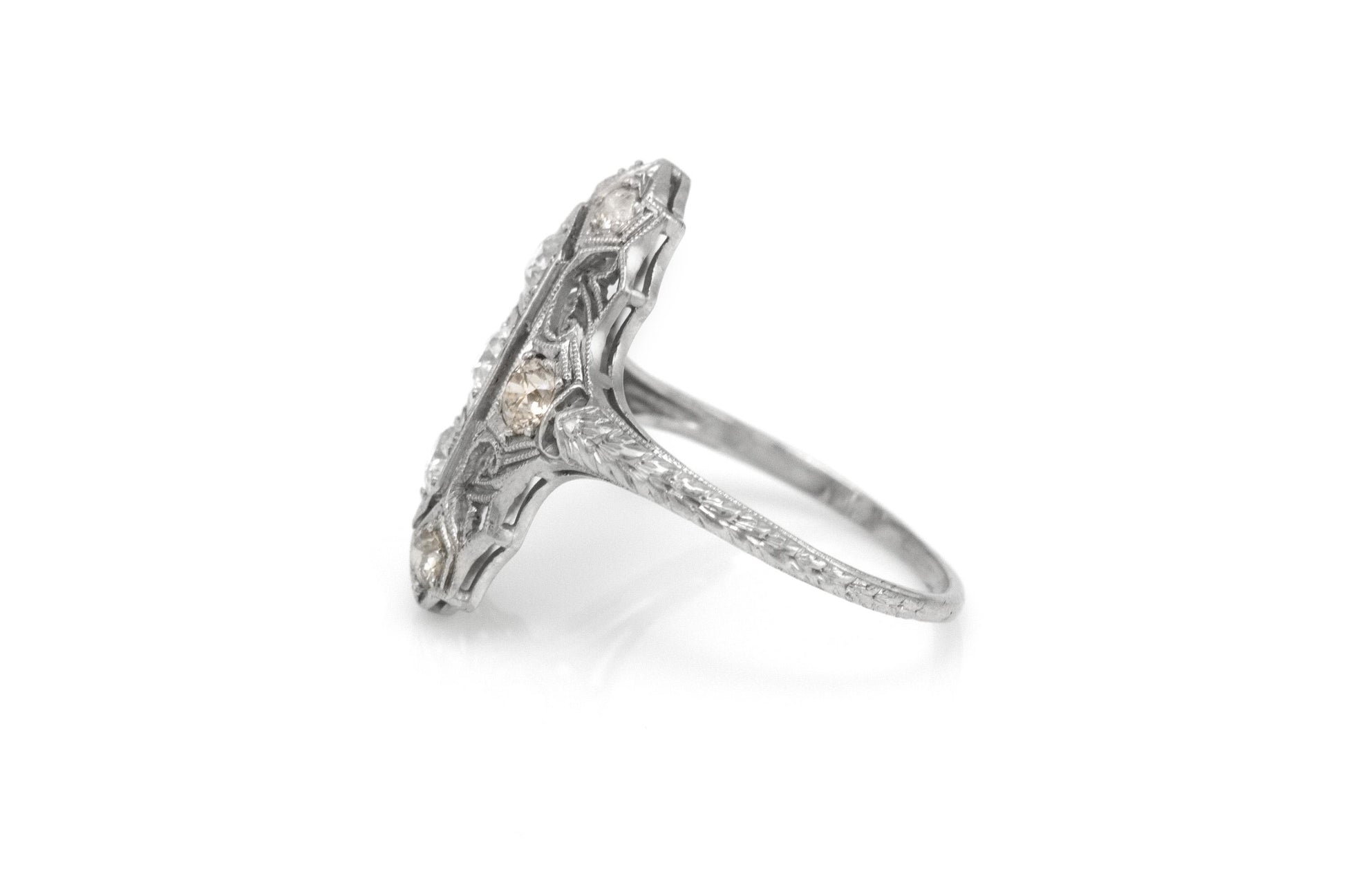 Antique Art Deco 1920s 1.50 Carat Diamond Dinner Ring