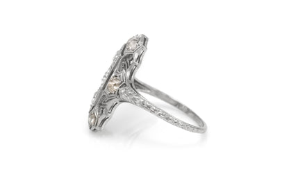 Antique Art Deco 1920s 1.50 Carat Diamond Dinner Ring