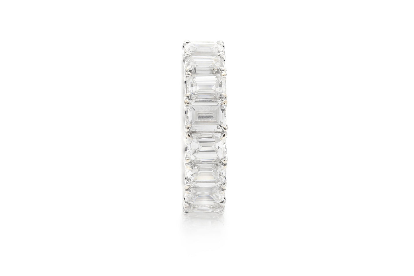 8.54 Carat Emerald Cut Diamond Eternity Band