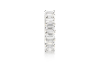 8.54 Carat Emerald Cut Diamond Eternity Band