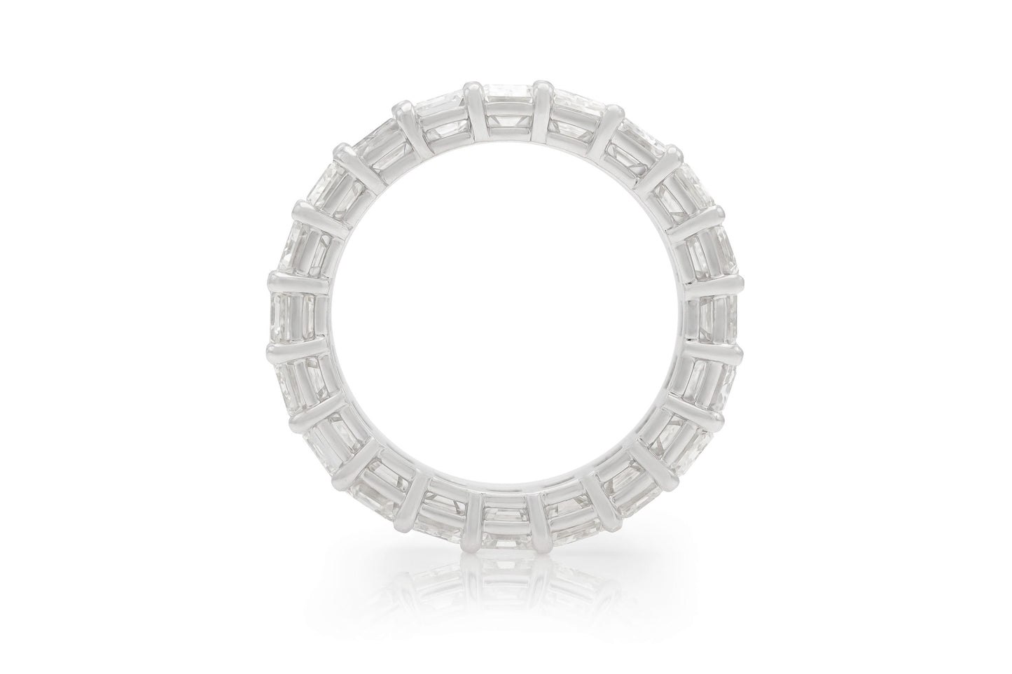 7.00 Carat Emerald Cut Diamond Eternity Band