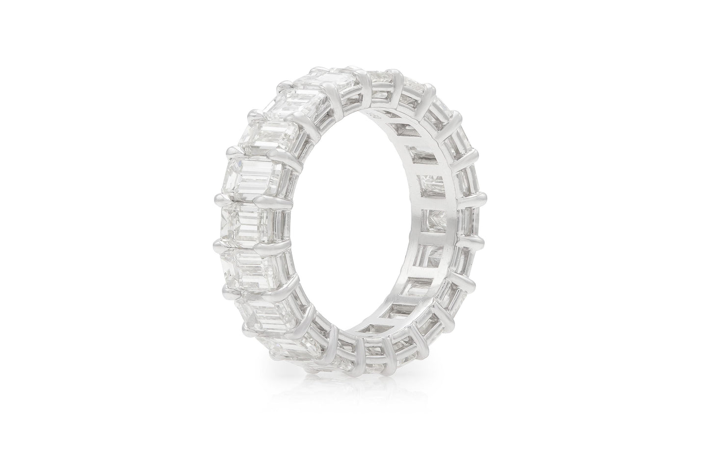 7.00 Carat Emerald Cut Diamond Eternity Band