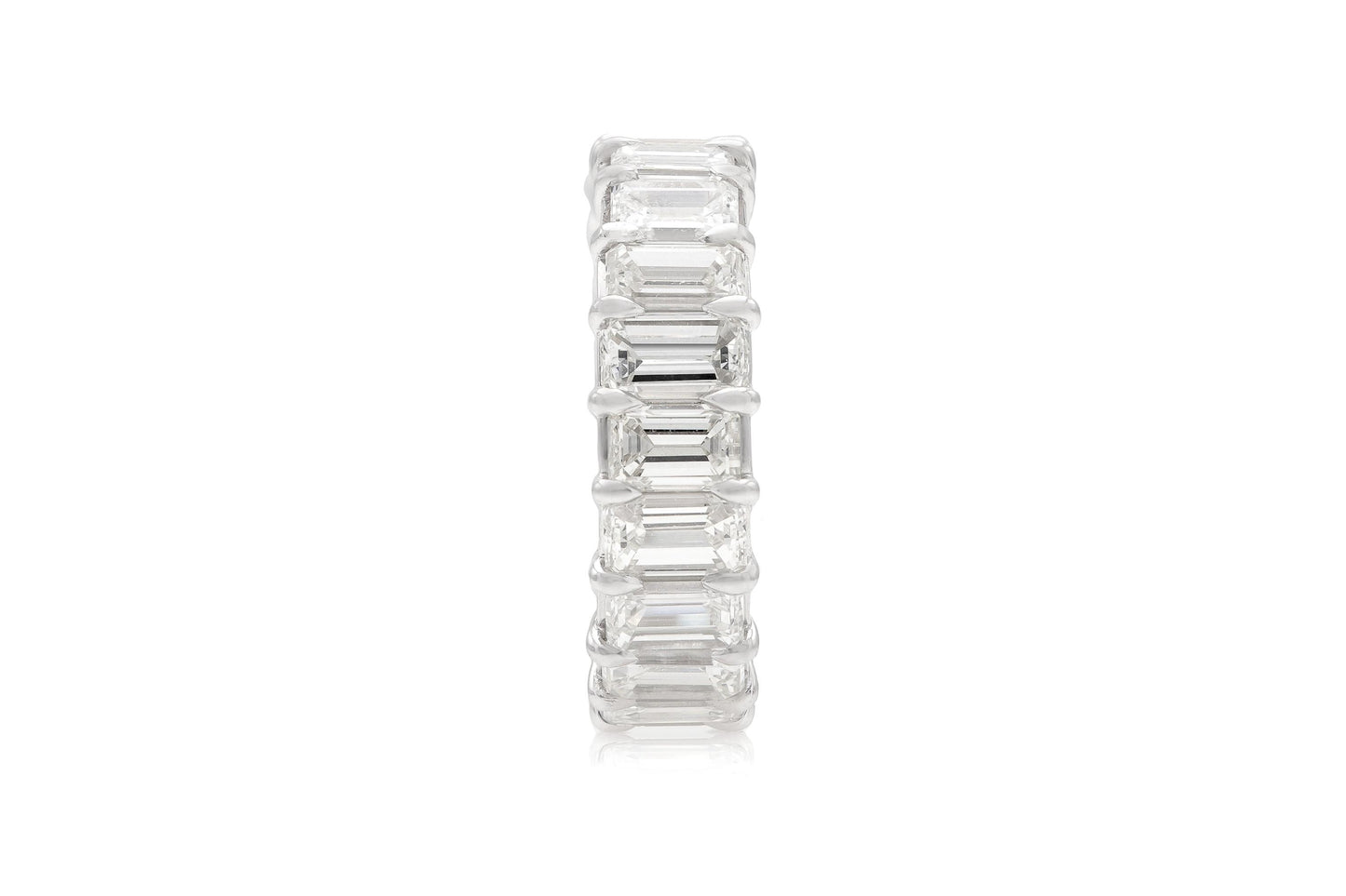 7.00 Carat Emerald Cut Diamond Eternity Band