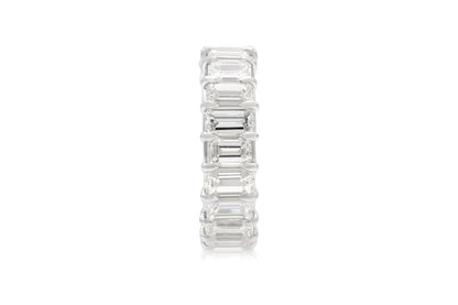 7.00 Carat Emerald Cut Diamond Eternity Band