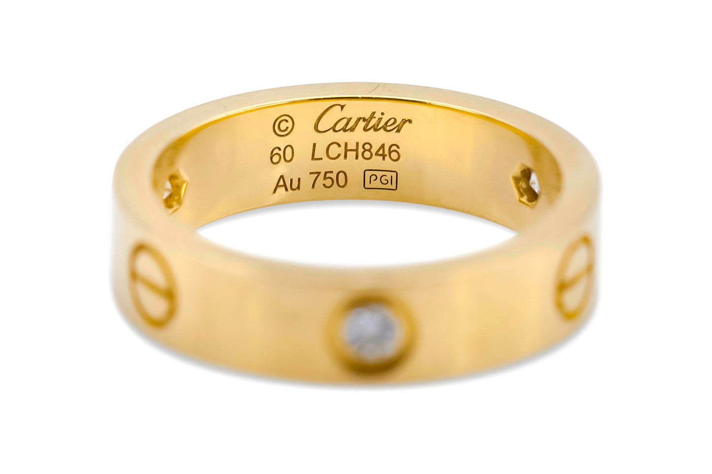 Cartier Love Ring with Three Diamonds