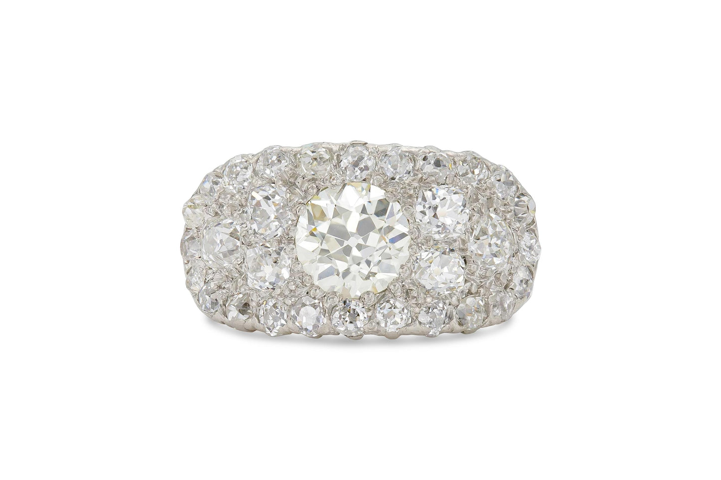 Antique Edwardian 1910s 3.30 Carats Diamond Ring