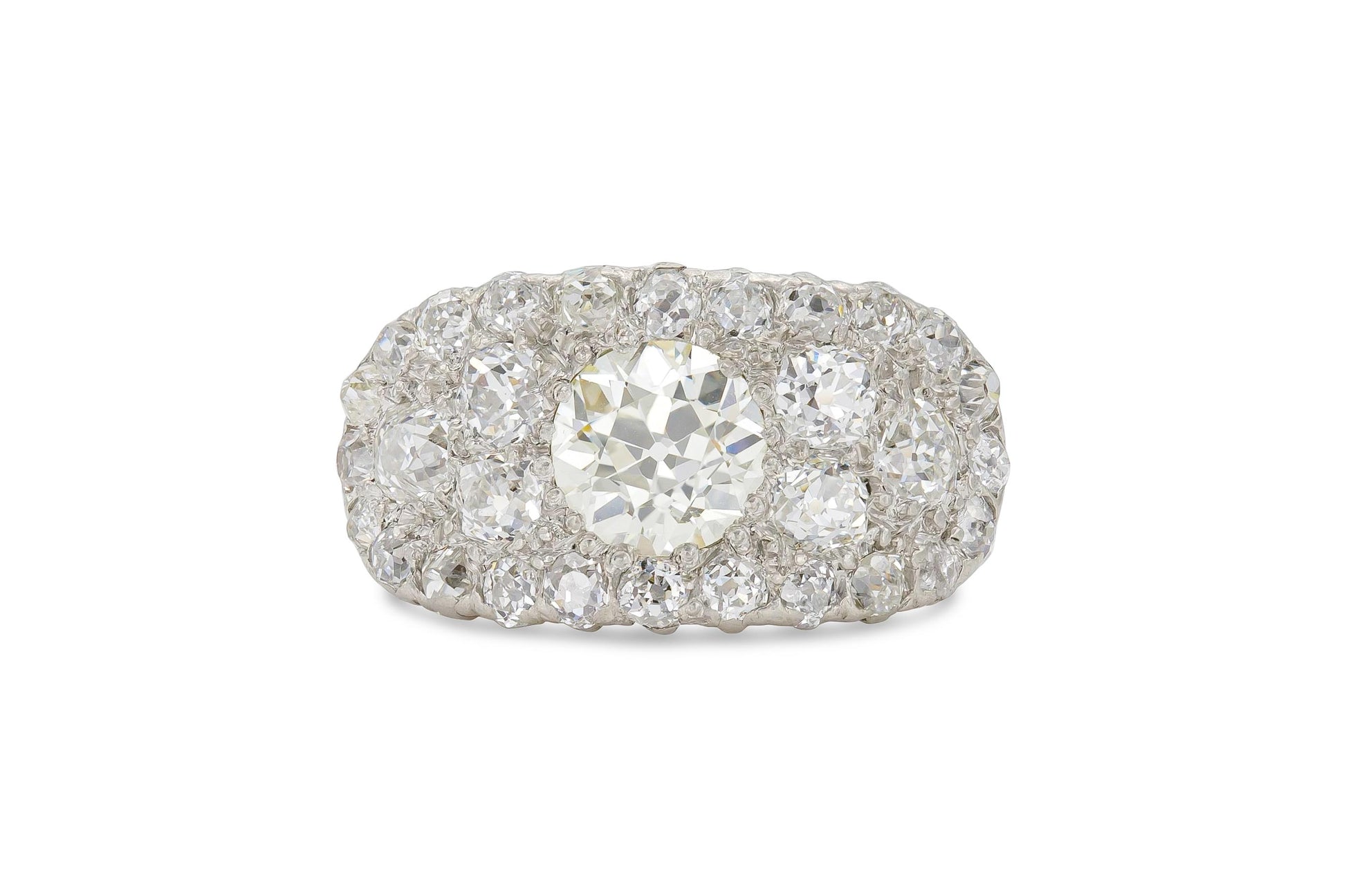 Antique Edwardian 1910s 3.30 Carats Diamond Ring