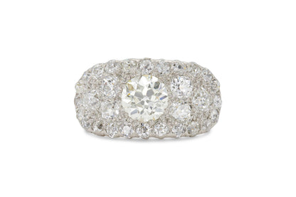 Antique Edwardian 1910s 3.30 Carats Diamond Ring