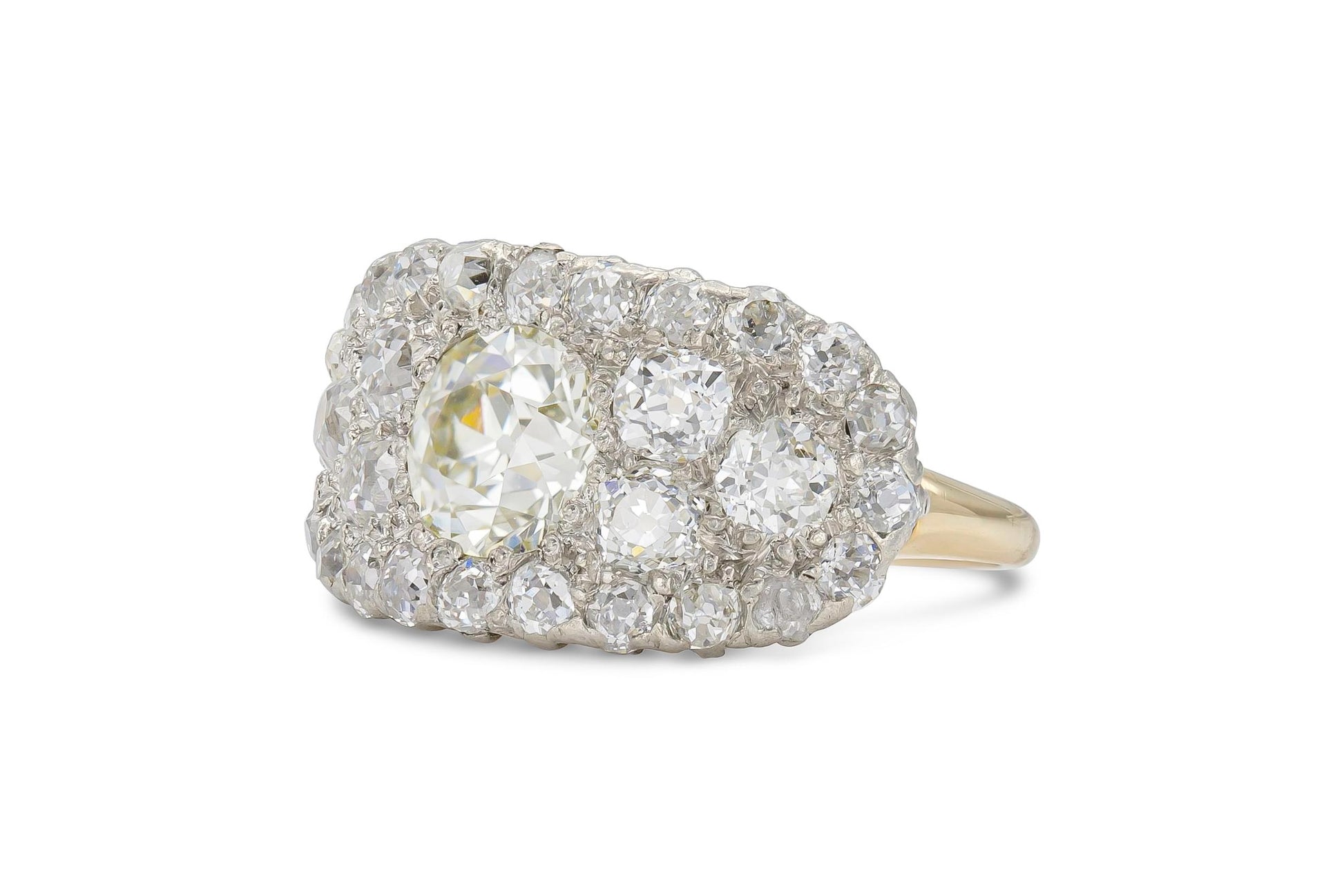 Antique Edwardian 1910s 3.30 Carats Diamond Ring