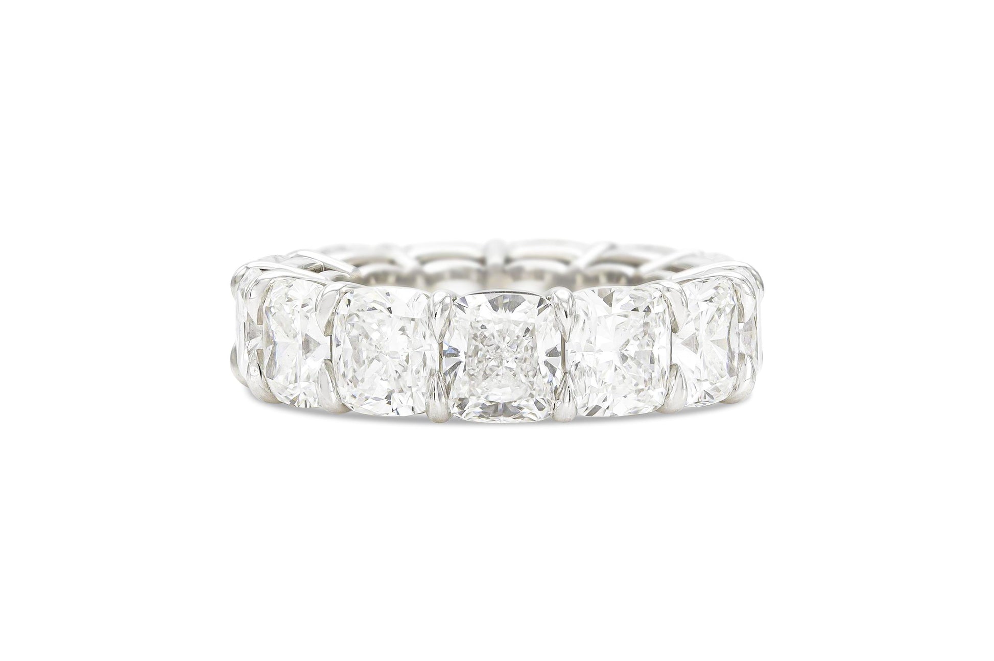 13.38 Carat Cushion Cut Diamond Eternity Band