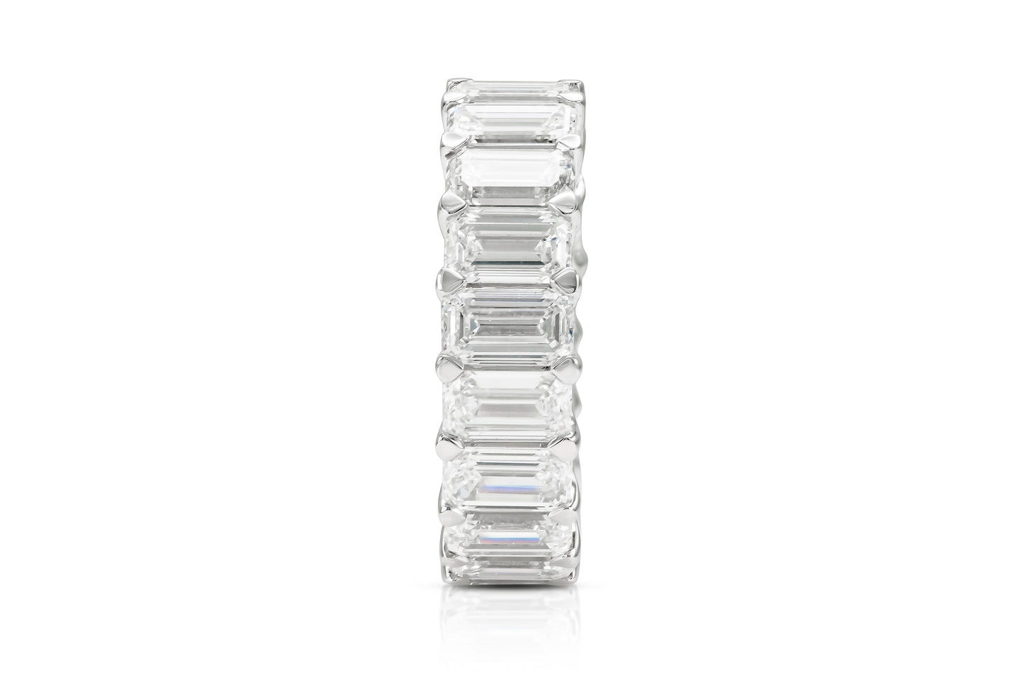 9.72 Carat Emerald Cut Diamond Eternity Band