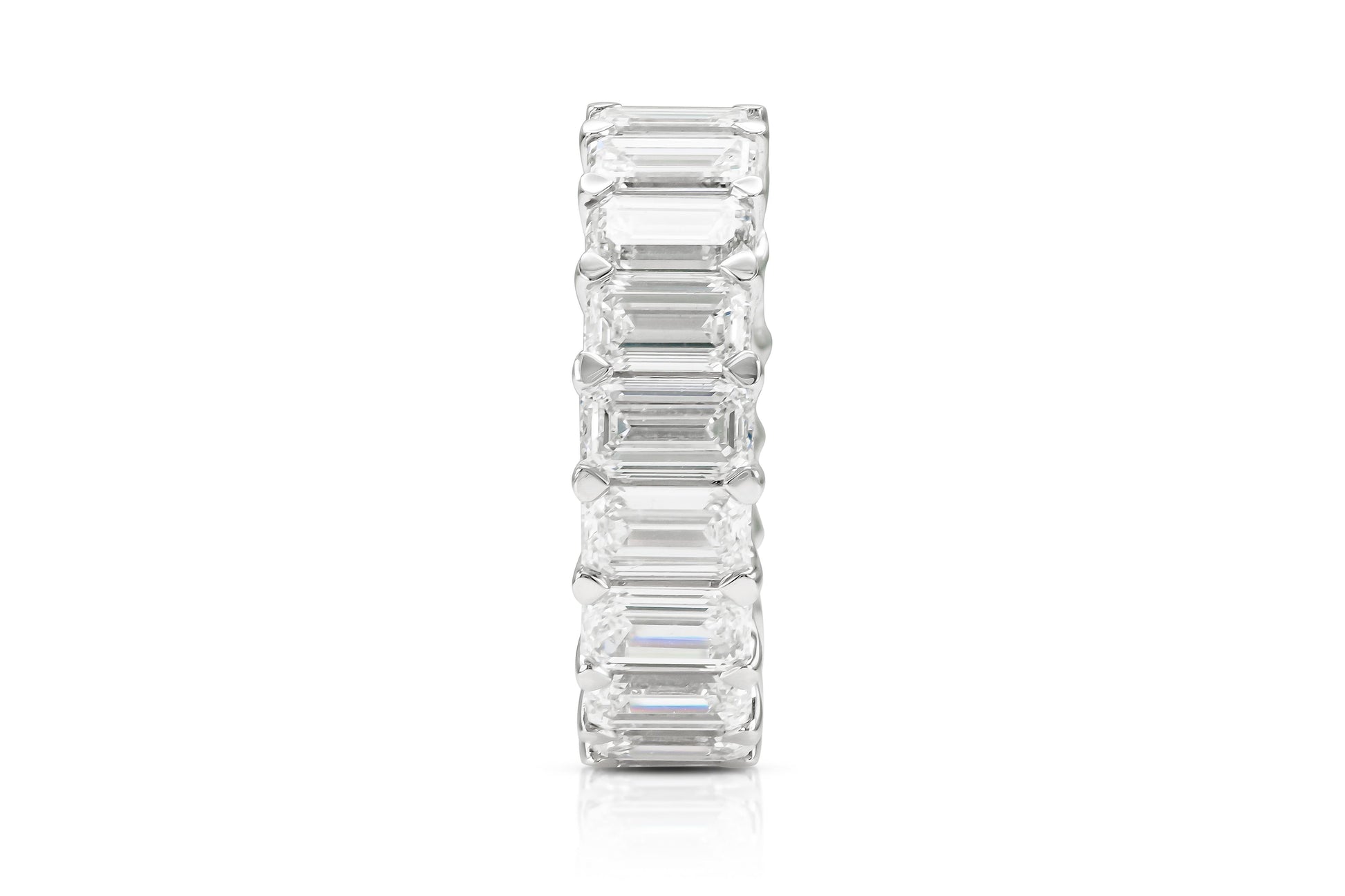 9.72 Carat Emerald Cut Diamond Eternity Band