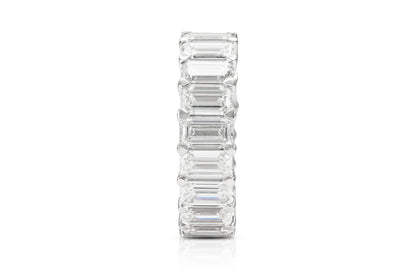 9.72 Carat Emerald Cut Diamond Eternity Band