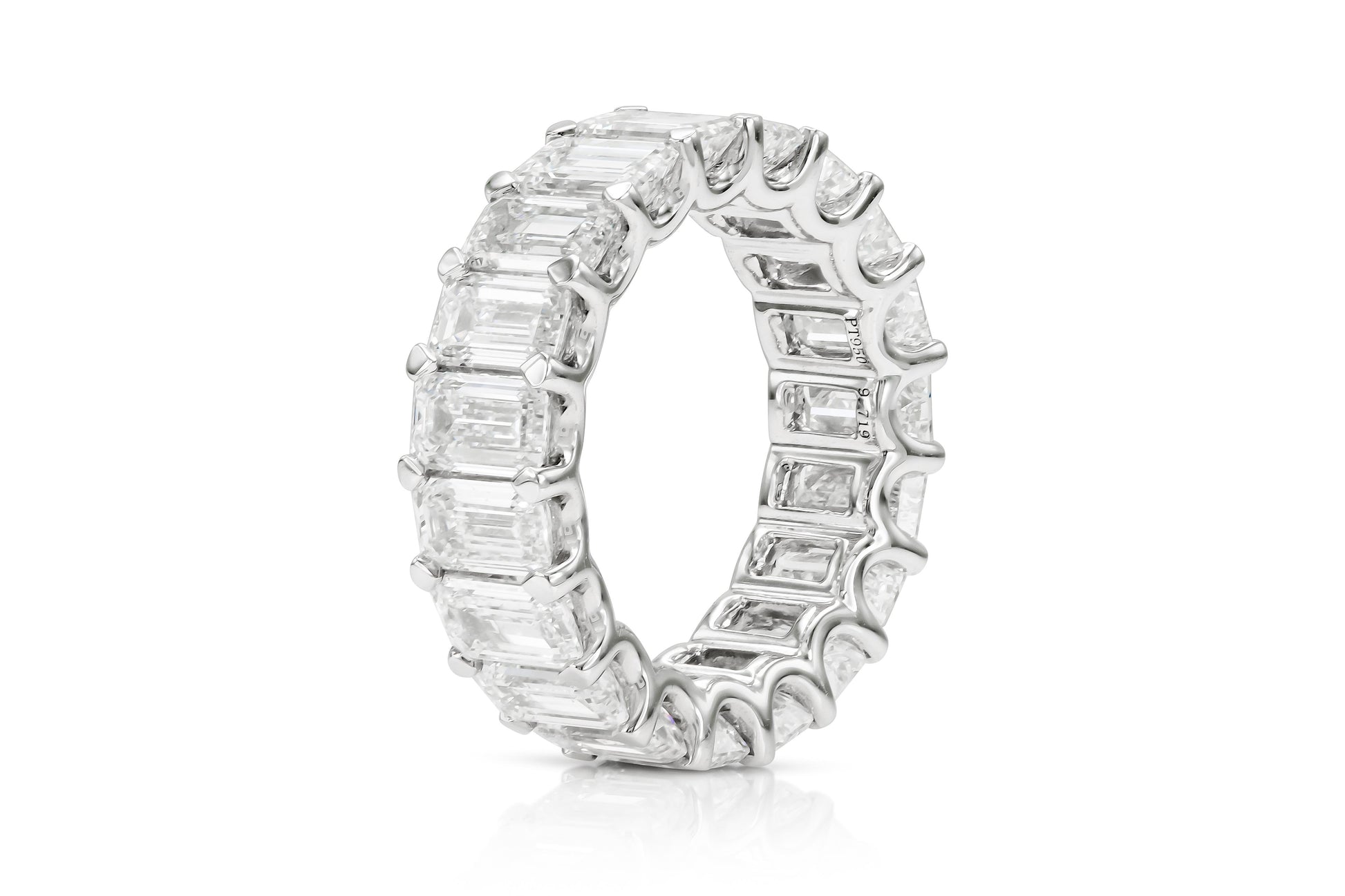 9.72 Carat Emerald Cut Diamond Eternity Band