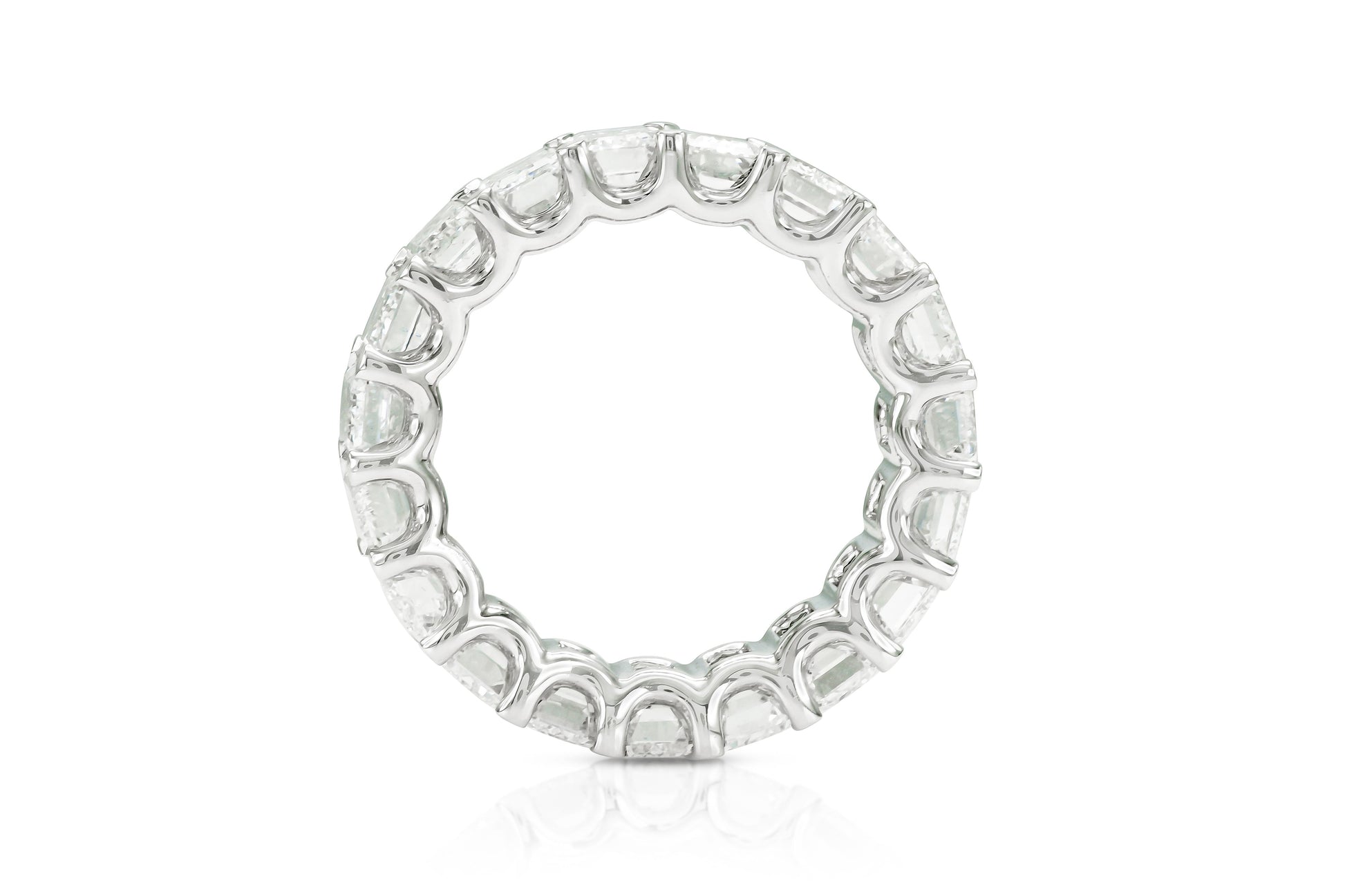 9.72 Carat Emerald Cut Diamond Eternity Band