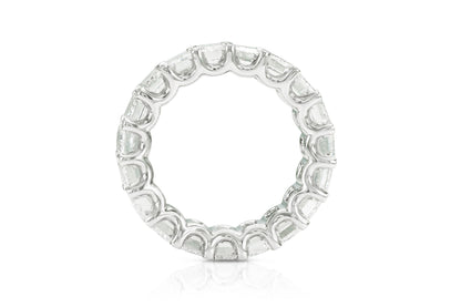 9.72 Carat Emerald Cut Diamond Eternity Band