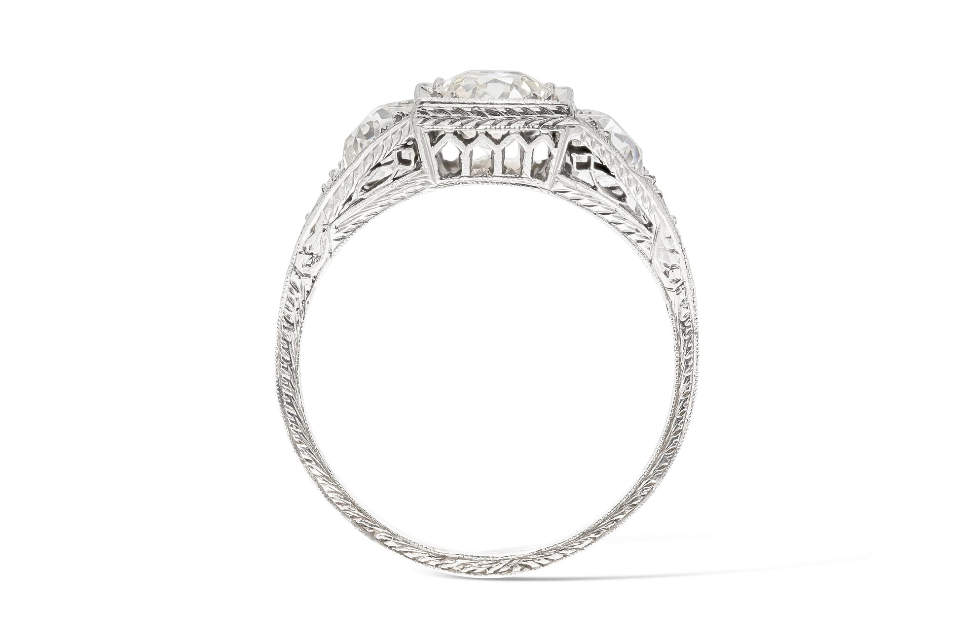Antique Art Deco 1920s 3.00 Carat Diamond Dinner Ring