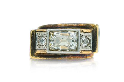 Vintage 1940s Retro 1.20 Carat French Cut Diamond Ring