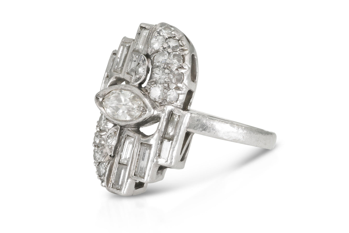 Antique Edwardian 1930s 2.00 Carat Diamond Ring