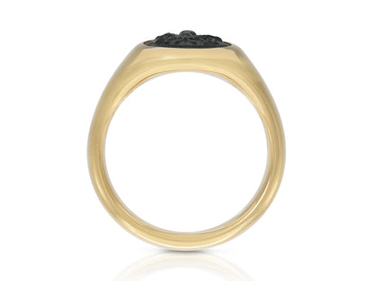 David Yurman Men's Petrvs Bee Signet Ring with Onyx