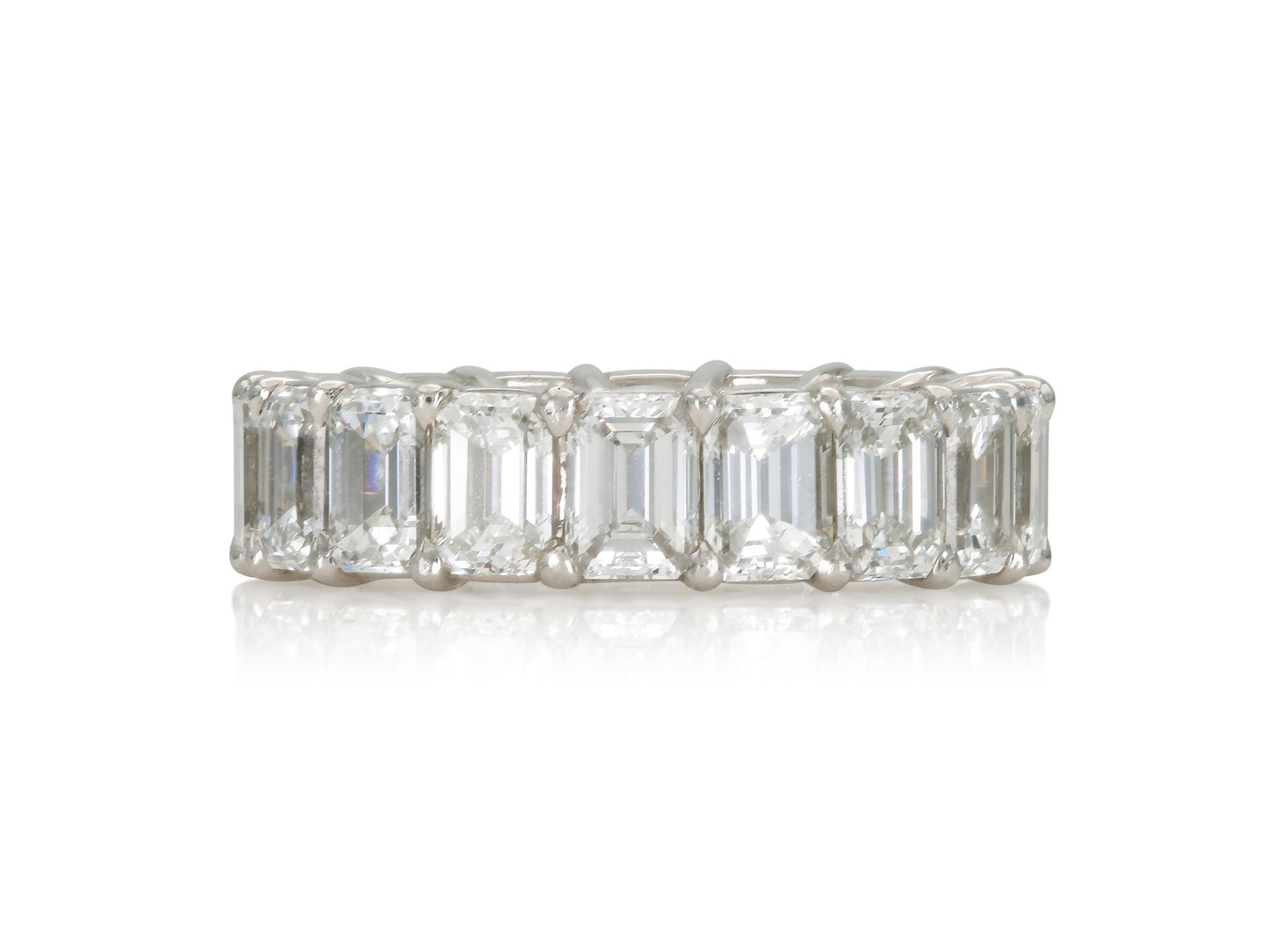 Kwiat 5.65 Carat Emerald Cut Diamond Eternity Band