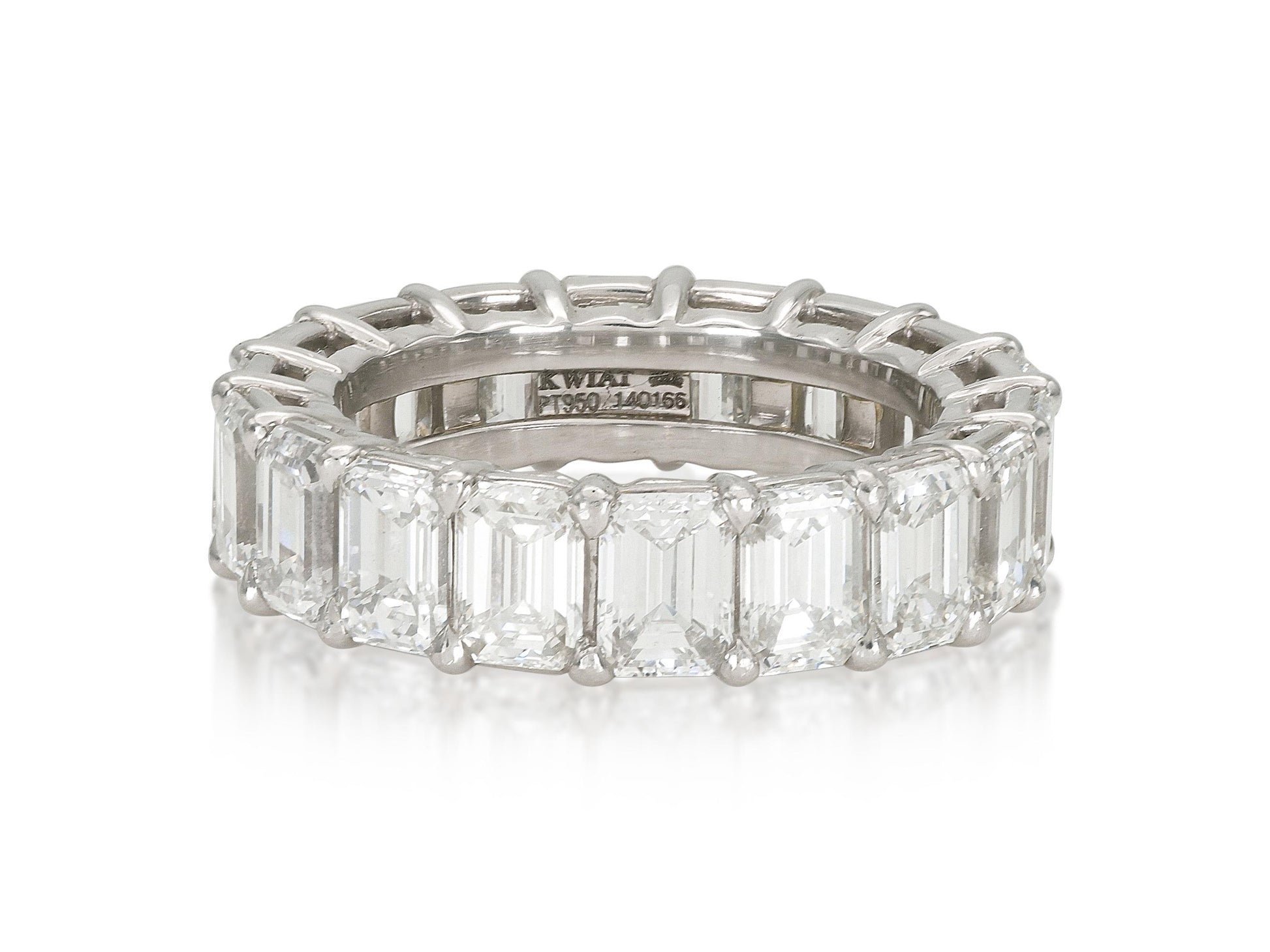 Kwiat 5.65 Carat Emerald Cut Diamond Eternity Band